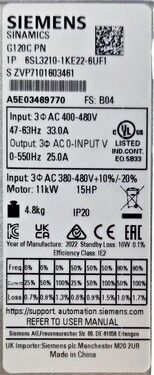 6SL3210-1KE22-6UF1 | Siemens AC Drives